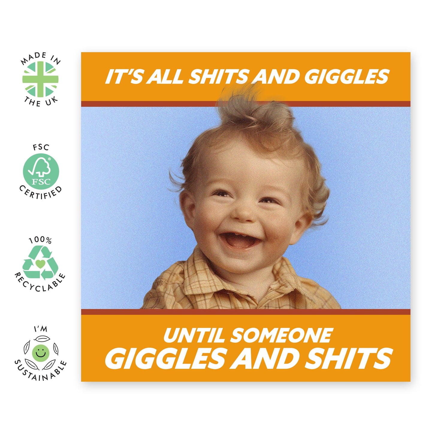 Birthday Cards For Him Her - All Shits And Giggles - Funny Greeting Cards From Partner - Birthday Cards For Wife Husband - Humorous Gift From Couple - Comes With Fun Stickers By Central 23