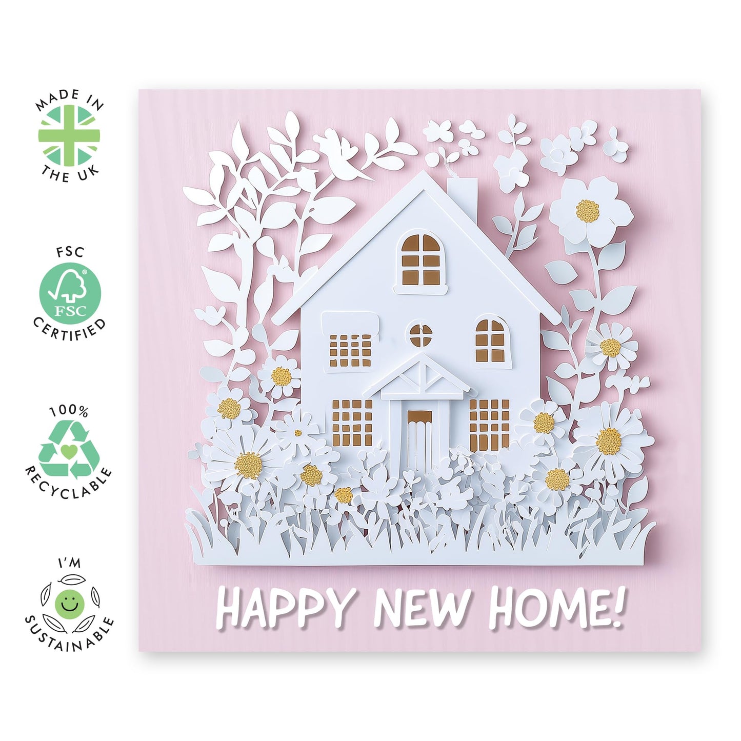 Congratulations Card for Families - 'Happy New Home' - Gifts for Parents, Friends, Son, Daughter, Colleague, Co-worker, Family, Relatives - House Of Your Own - Comes with Fun Stickers