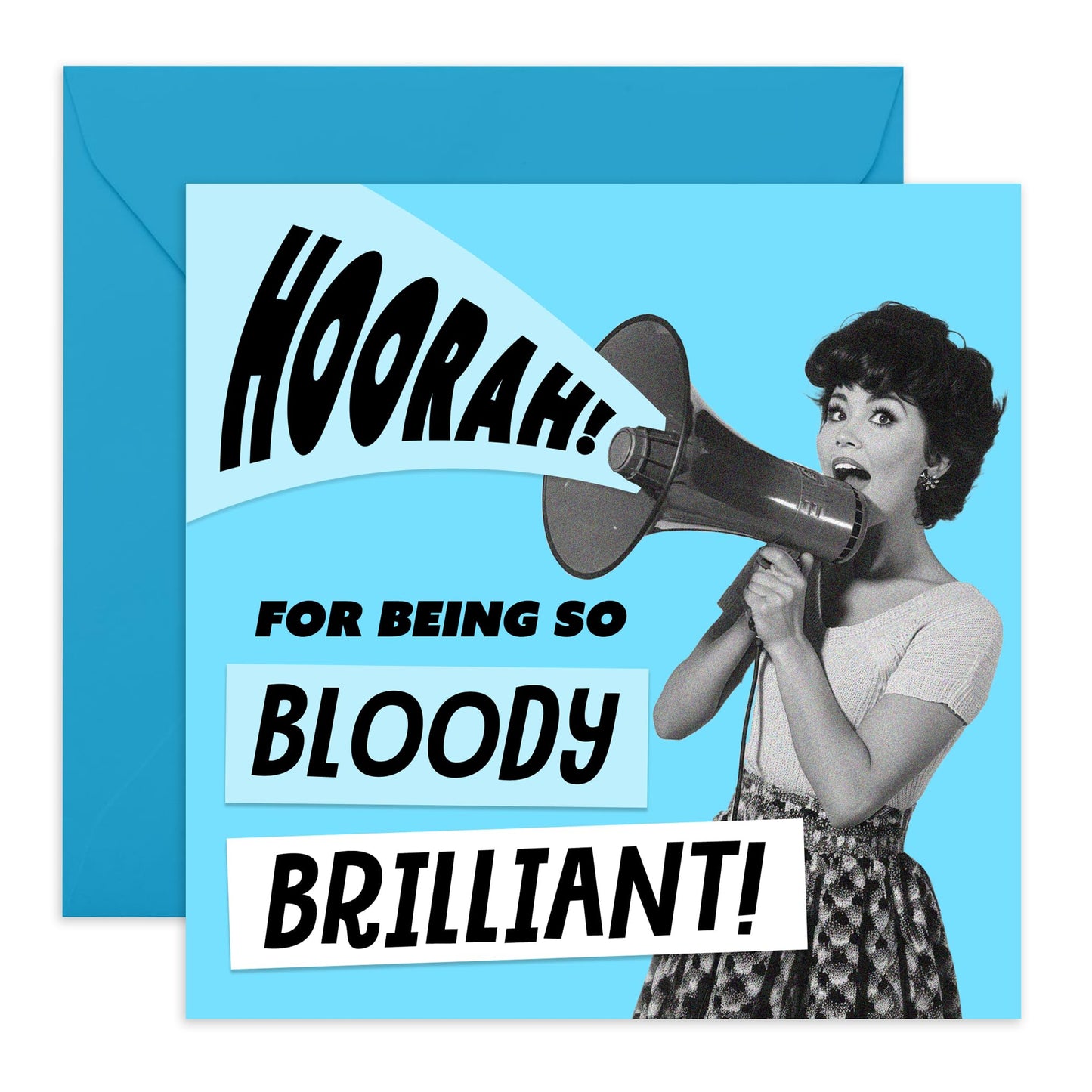 Greeting Card for Her Him - 'BEING SO BLOODY BRILLIANT' - Birthday Card for Colleagues, Sister, Wife, Girlfriend, Husband, Boyfriend - Mothers Day Card for Mum, Mummy, Ma - Comes With Stickers