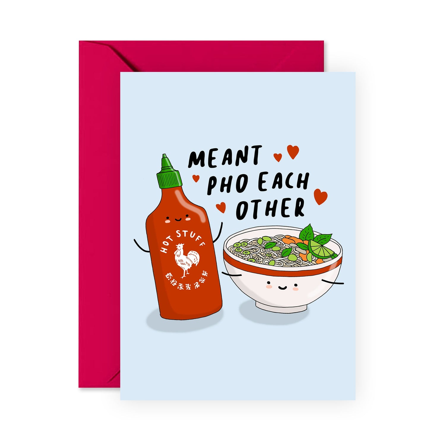 Cute Anniversary Card - Meant Pho Each Other - For Men Women Him Her