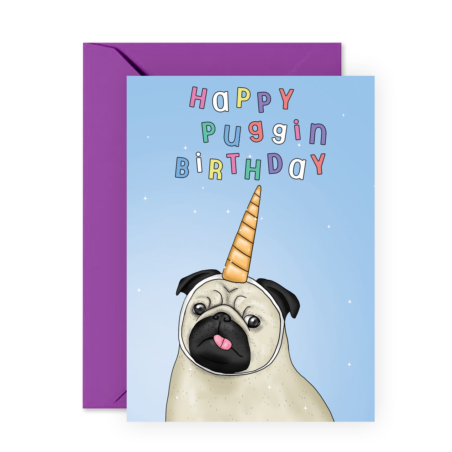 Dog Birthday Card - Happy Puggin Birthday - For Men Women Him Her