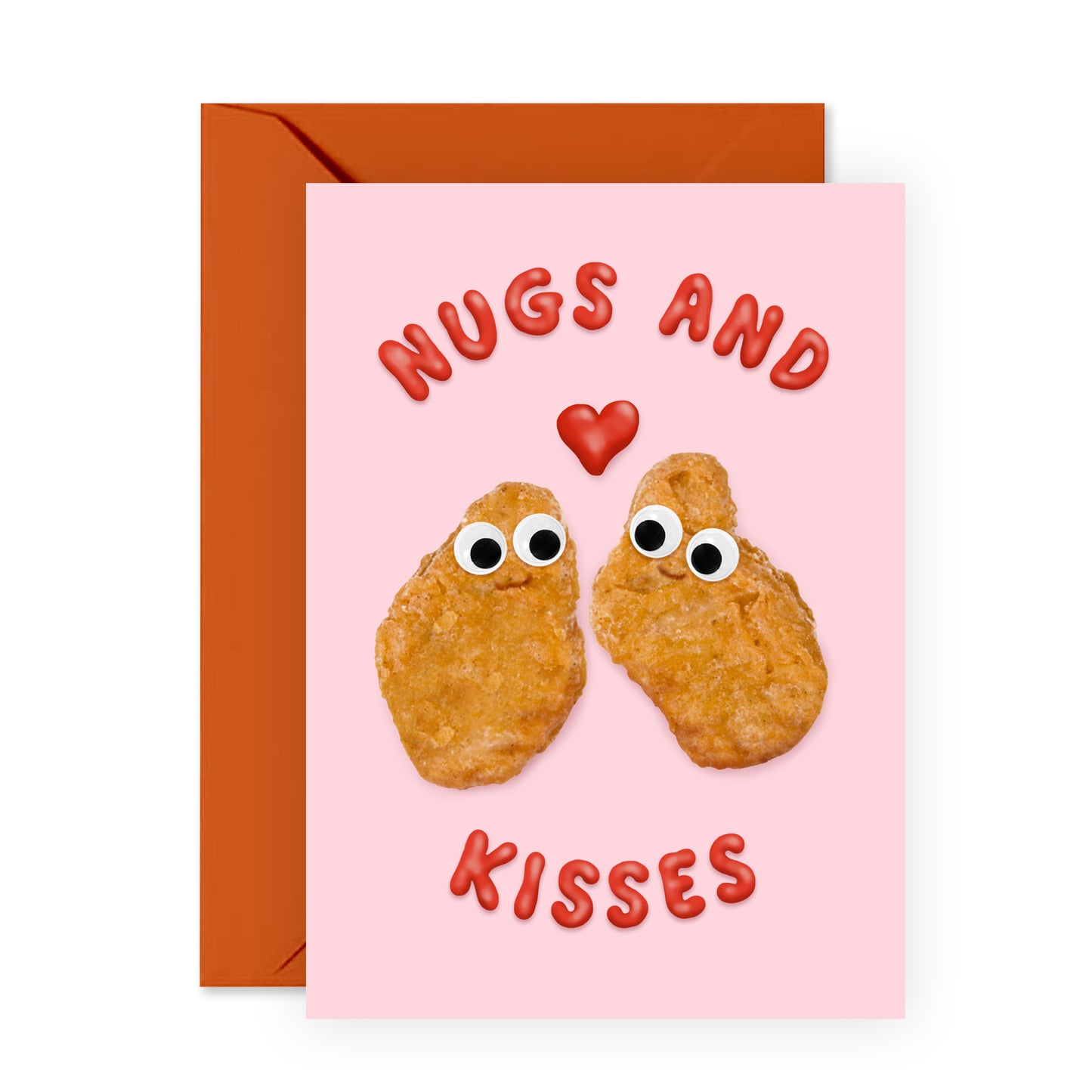 Cute Anniversary Card - Nugs And Kisses - For Men Women Him Her