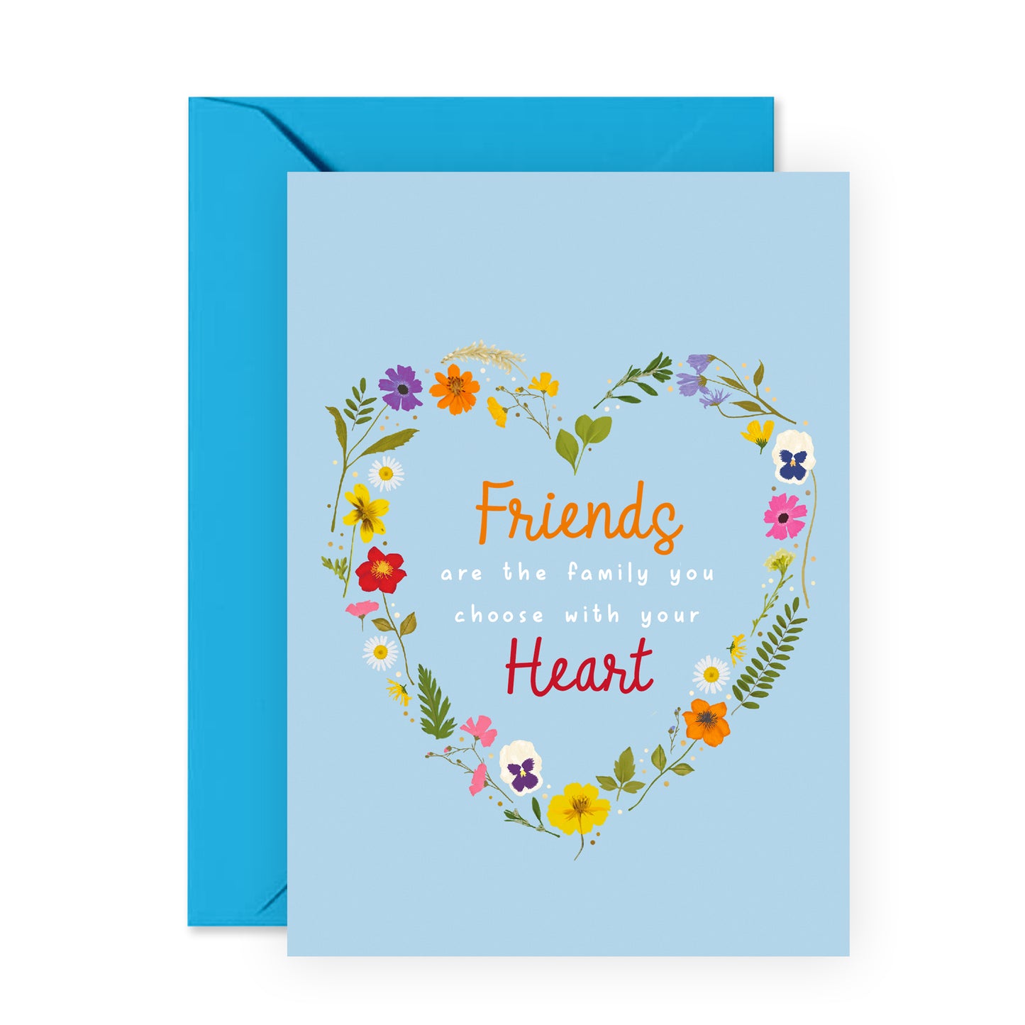 Sweet Birthday Card - Family You Choose With Your Heart - For Women Friends Her
