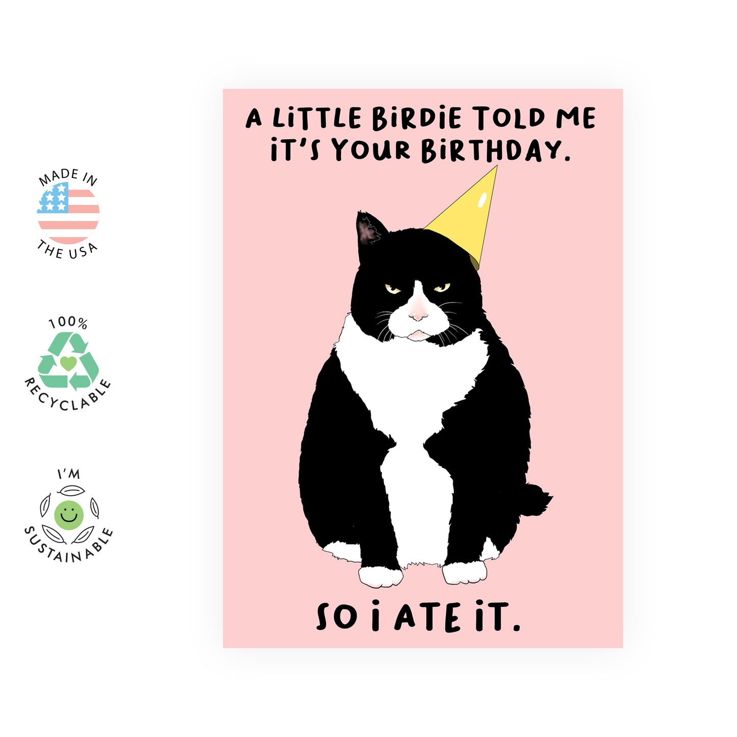 Funny Birthday Card - A Little Birdie Told Me It's Your Birthday - For Men Women Him Her