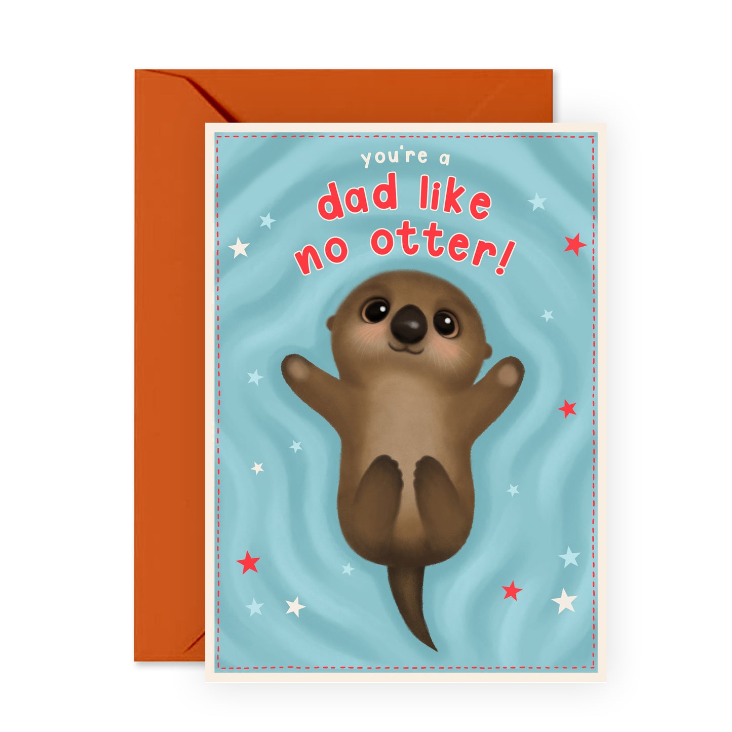 Cute Birthday Card - Dad Like No Otter - For Men Him Father