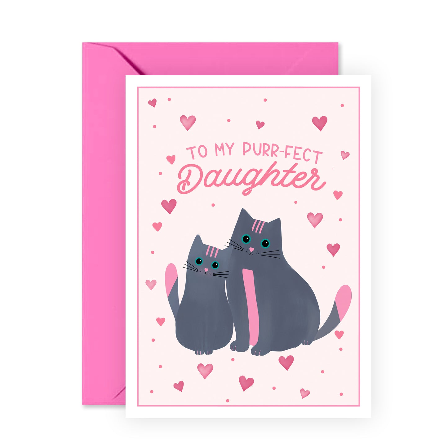 Cat Birthday Cards - To My Purrfect Daughter - For Girls