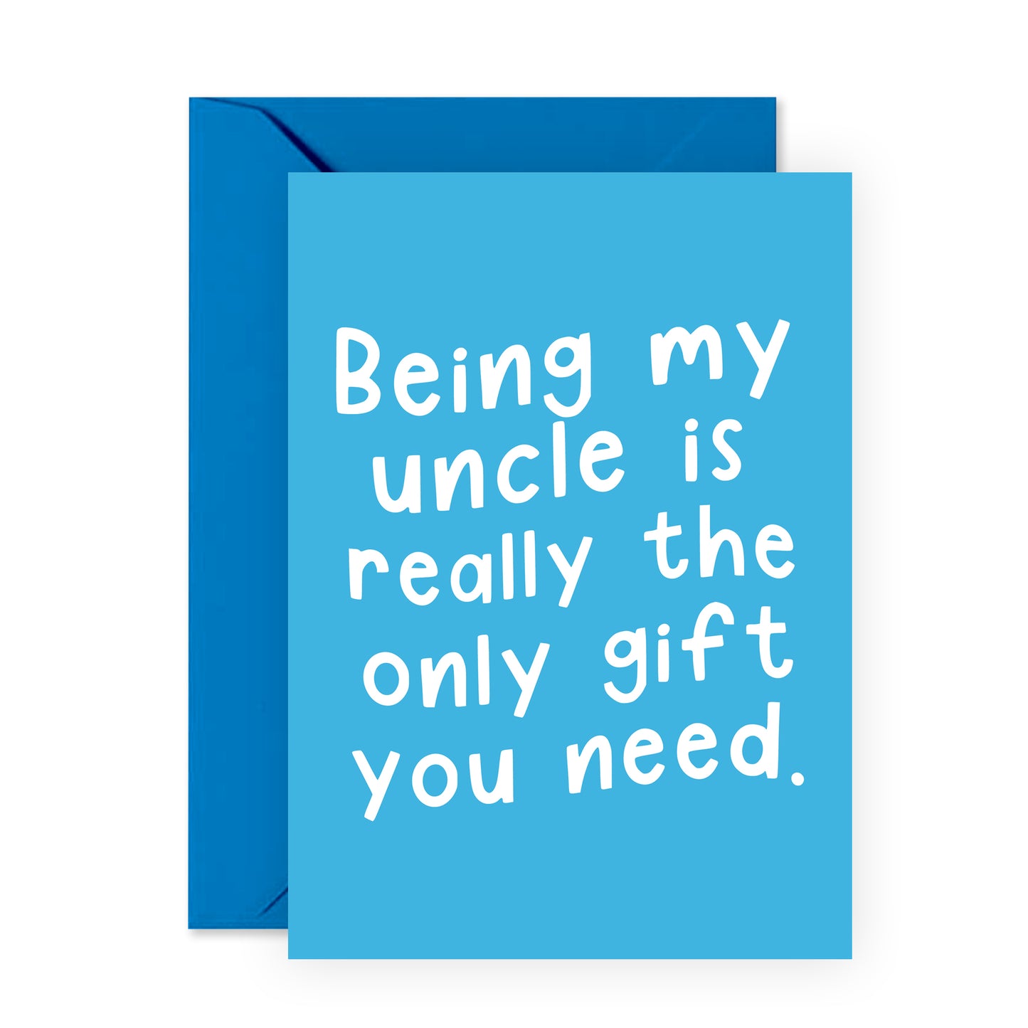 Funny Birthday Card - Being My Uncle - For Men Him
