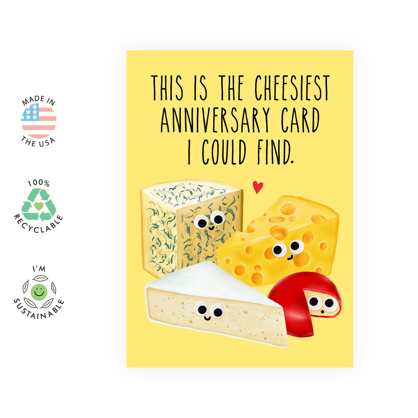 Cute Anniversary Card - Cheesiest Anniversary Card I Could Find - For Men Women Him Her