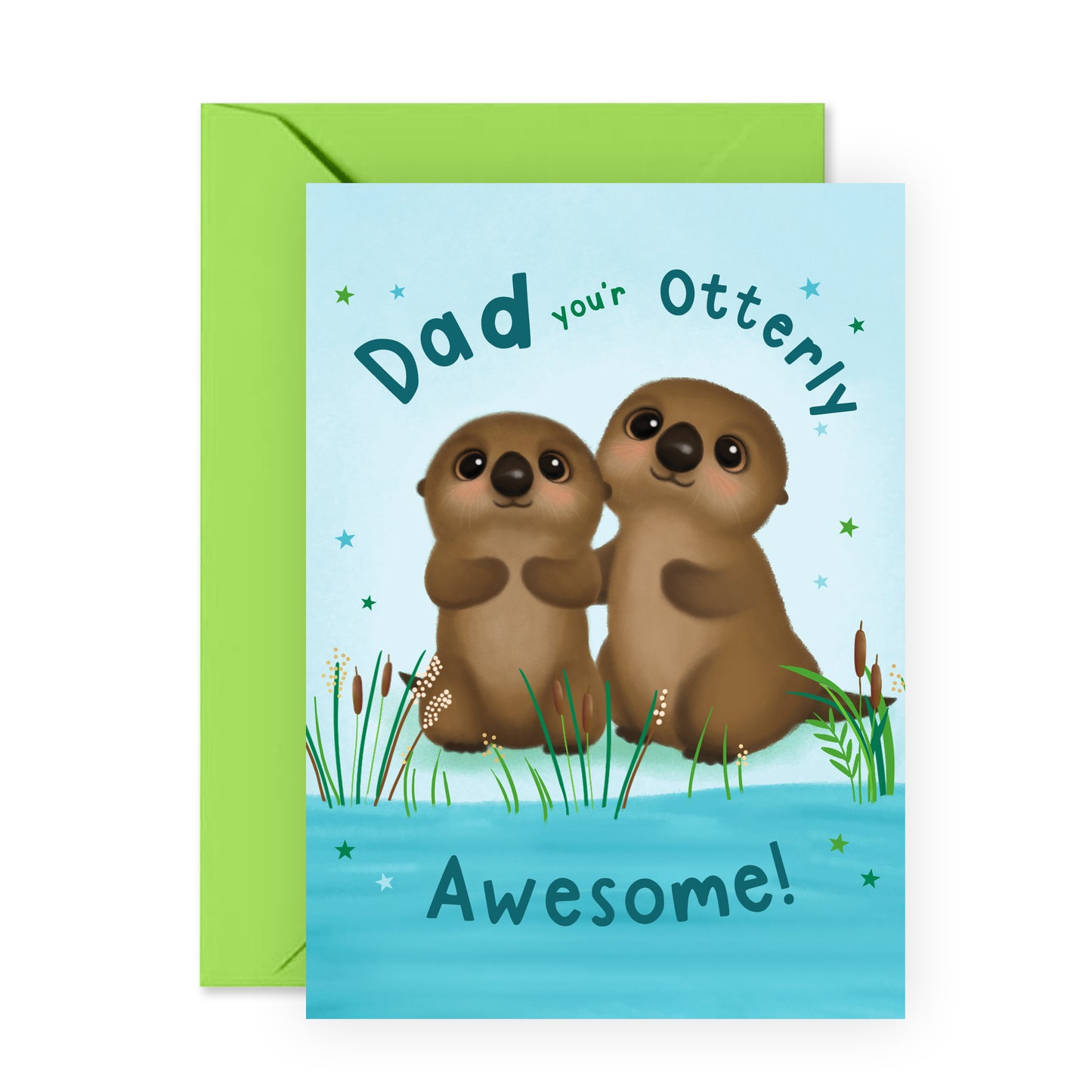 Dad Birthday Card - You're Otterly Awesome - For Men Him