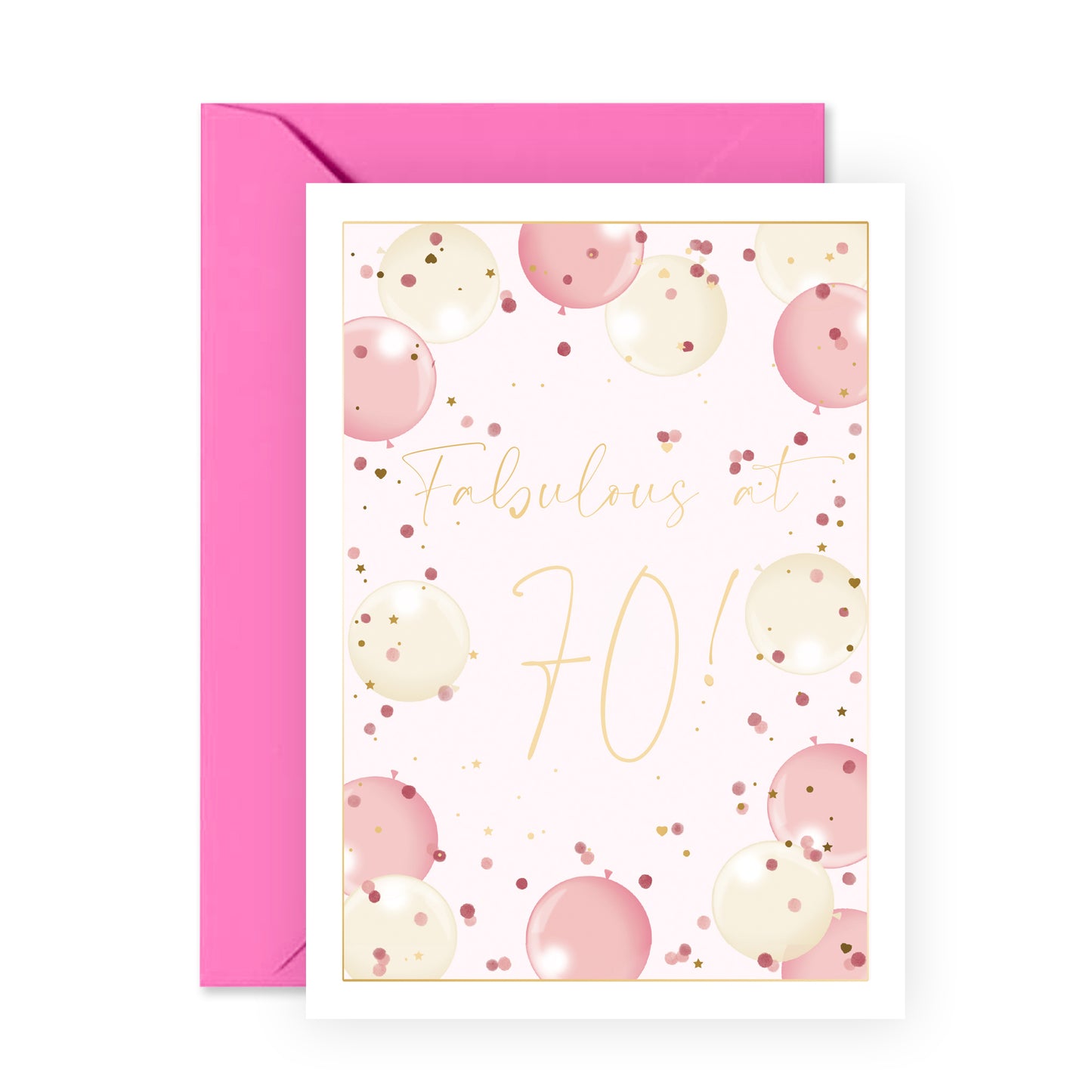 70th Birthday Card - Fabulous at 70 - For Women Friends Her