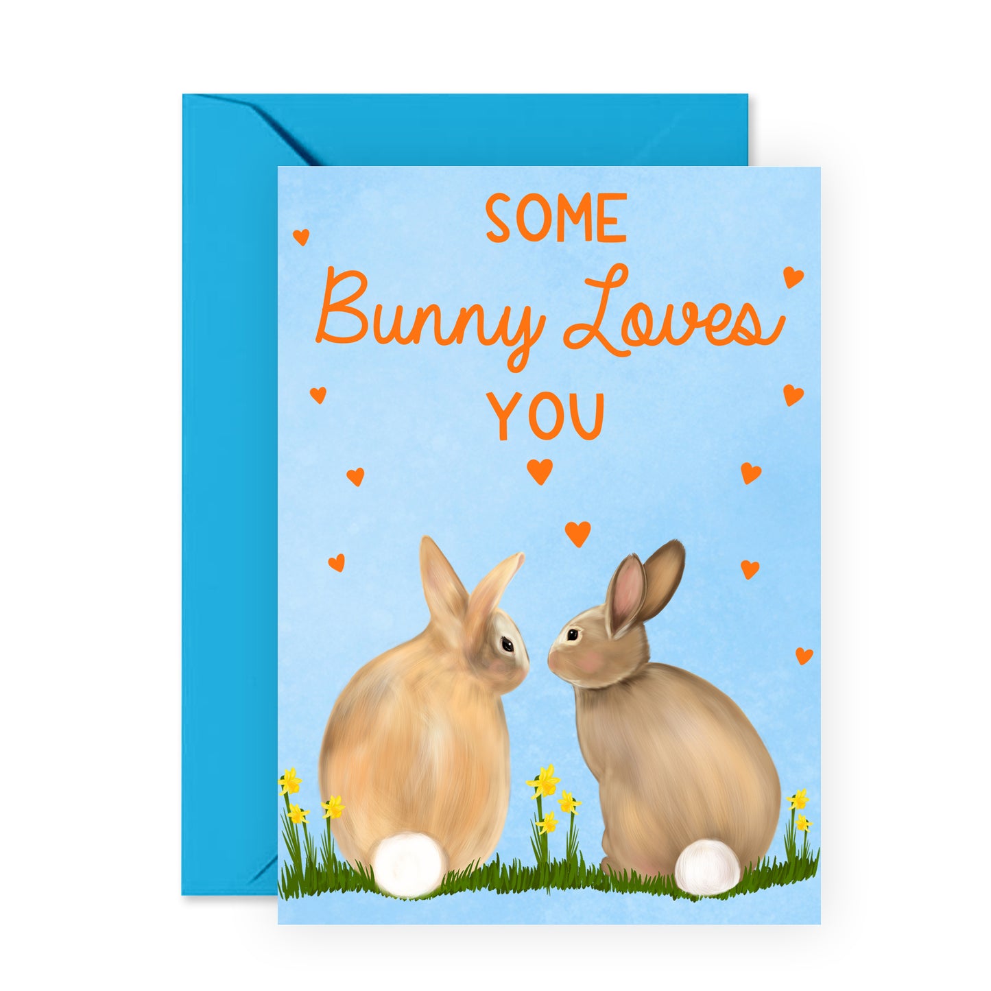 Cute Anniversary Card - Some Bunny Loves You - For Men Women Him Her