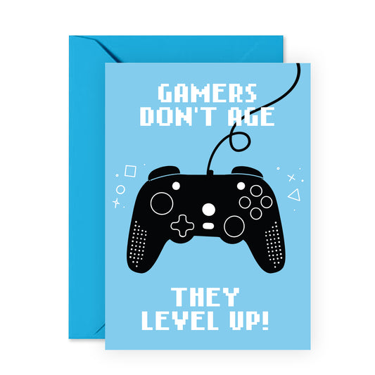 Fun Birthday Card - Gamers Don’t Age - For Men Women Him Her