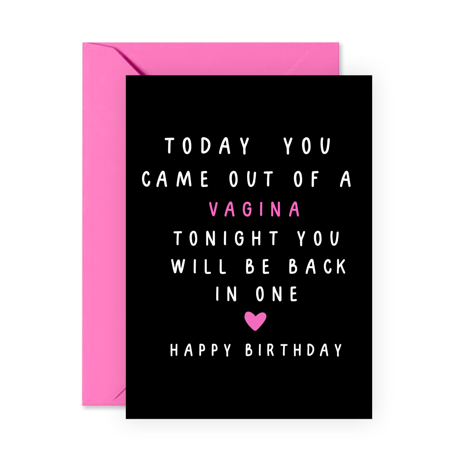 Funny Birthday Card - Today You Came Out Of A V*gina - For Men Boyfriend Husband