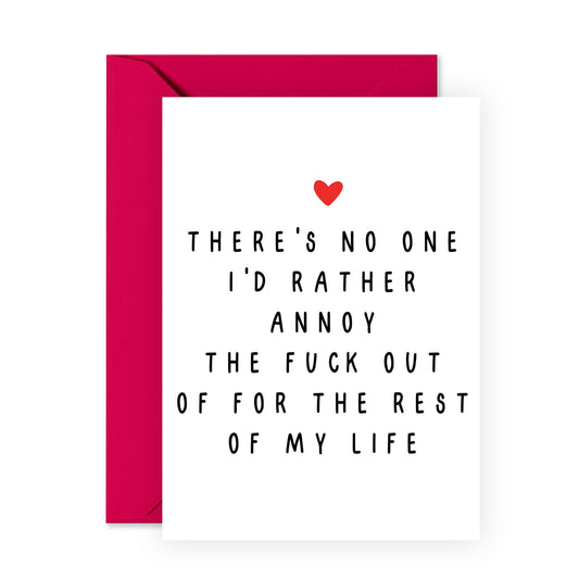 Funny Anniversary Card for Fiance - Love Card for Wife Husband - Greeting Cards for Boyfriend Girlfriend - Valentine Gift for Partner