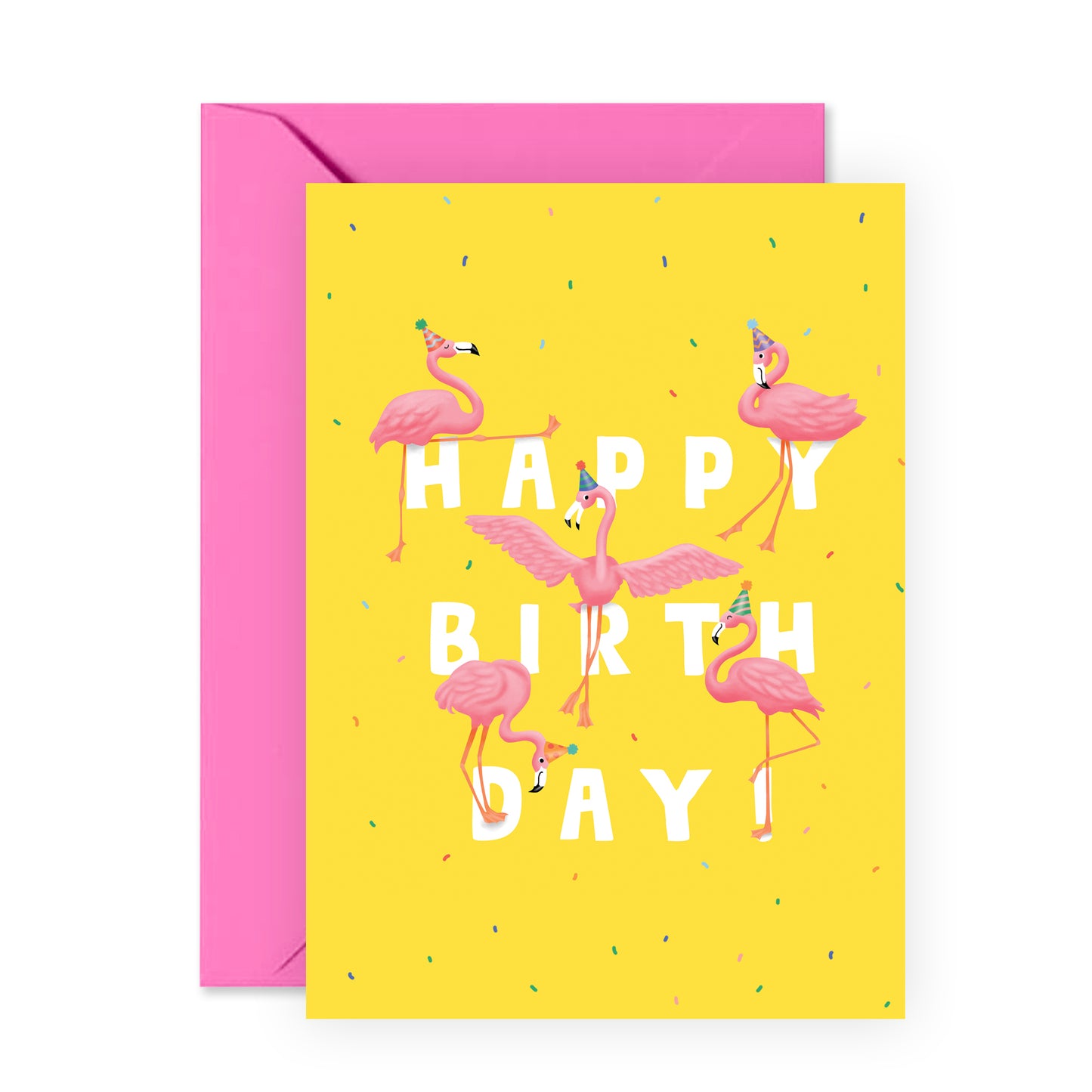 Flamingo Birthday Card - Happy Birthday - For Men Women Girls Boys