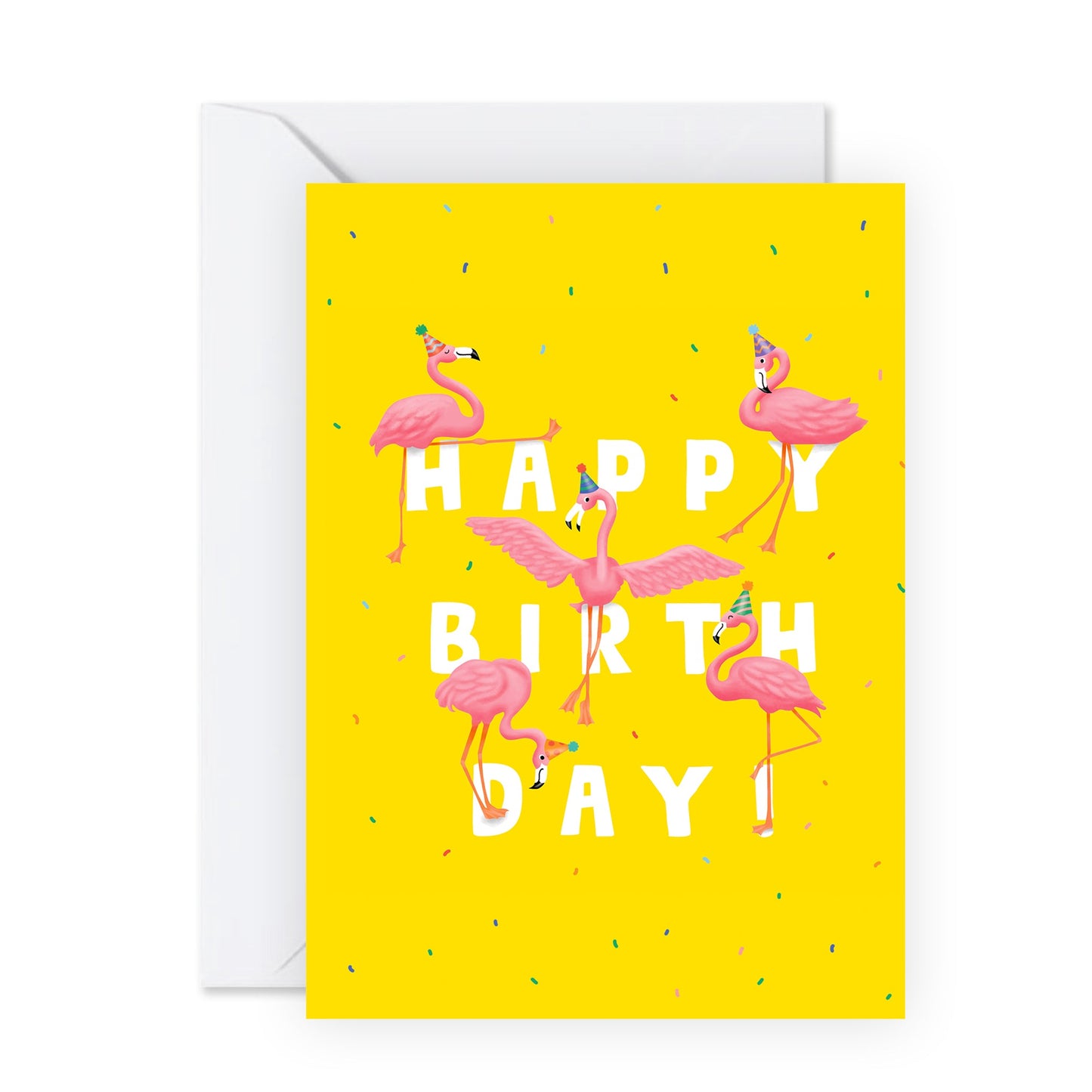 Flamingo Birthday Card - Happy Birthday - For Men Women Girls Boys