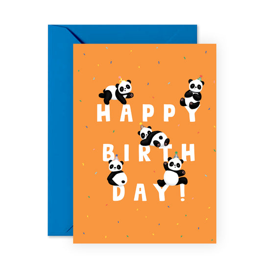 Panda Birthday Card - Happy Birthday - For Men Women Kids Boys Girls