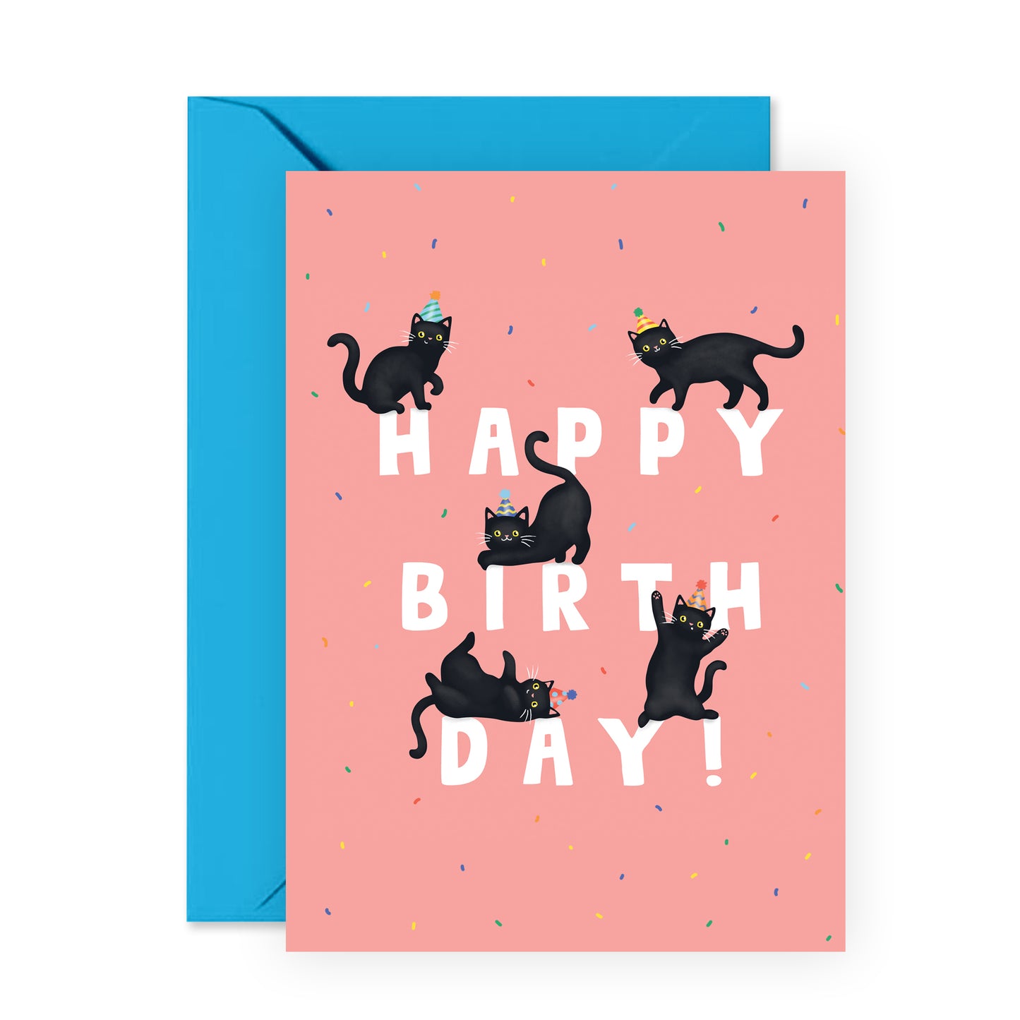 Cat Birthday Card - Happy Birthday - For Men Women Kids Boys Girls