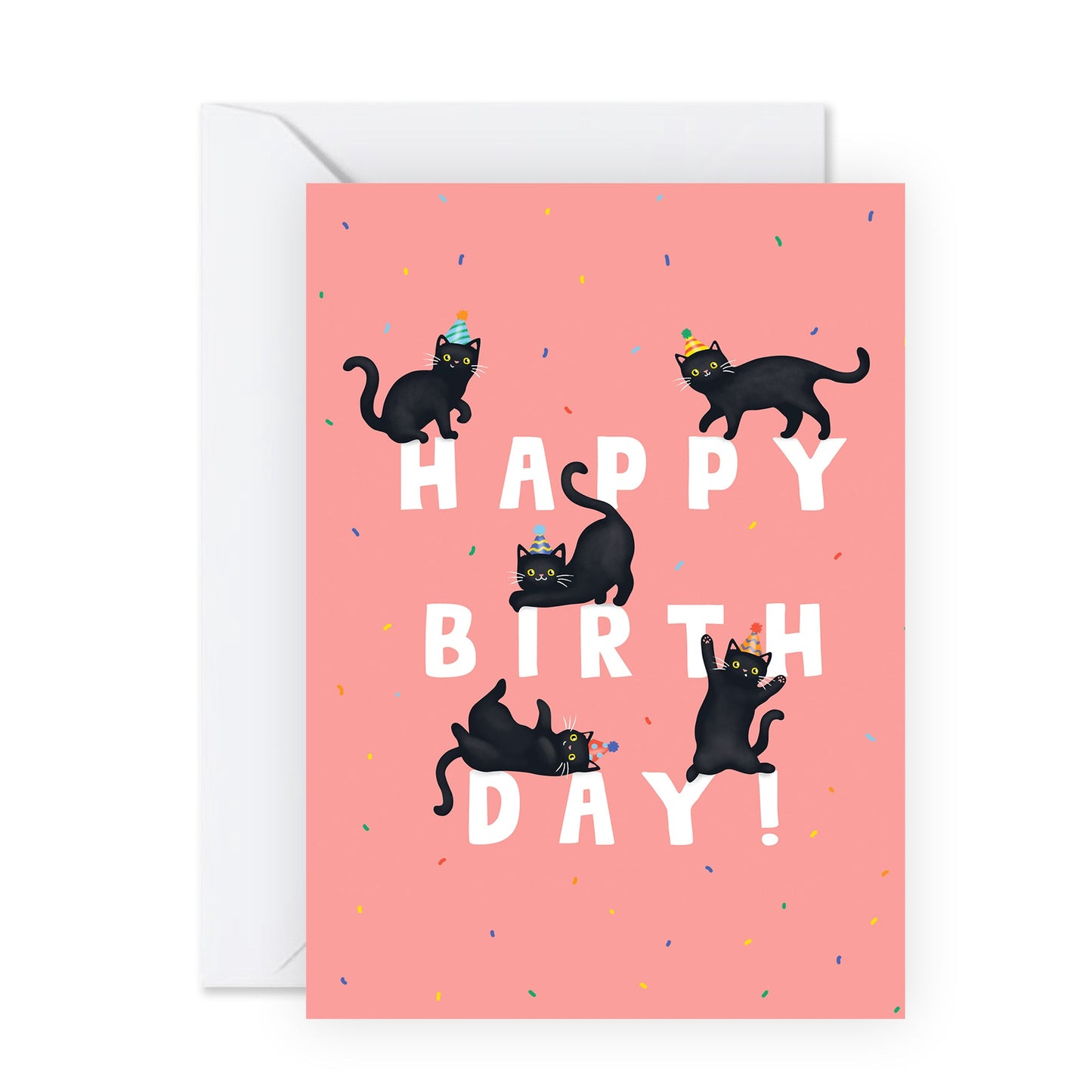 Cat Birthday Card - Happy Birthday - For Men Women Kids Boys Girls
