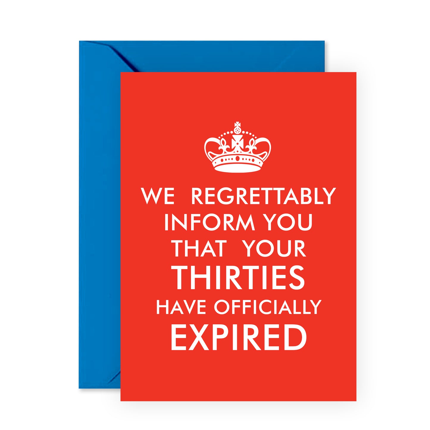 Funny 40th Birthday Card - Thirties Have Expired - For Men Women Him Her