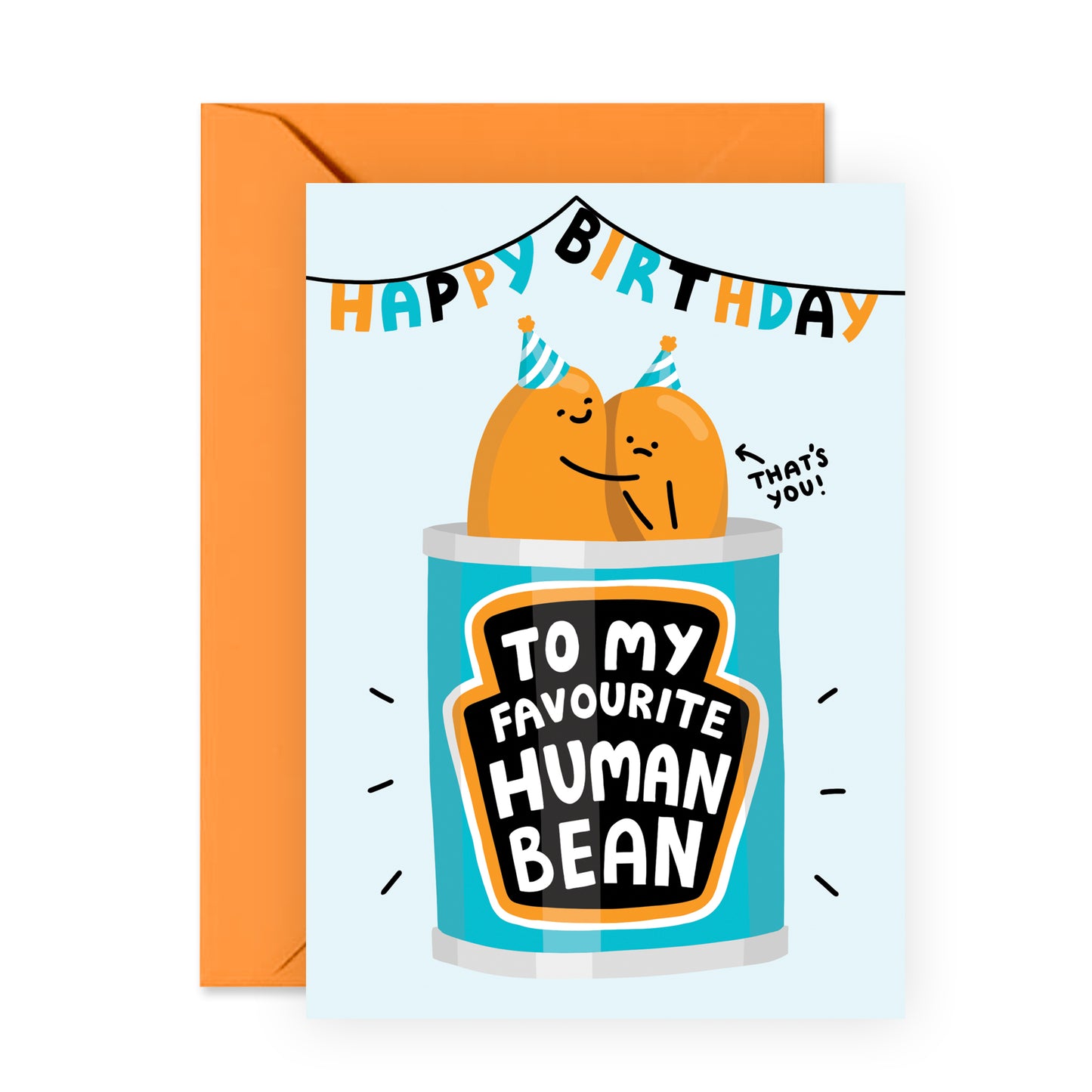 Cute Birthday Card - My Favorite Human Bean - For Men Women