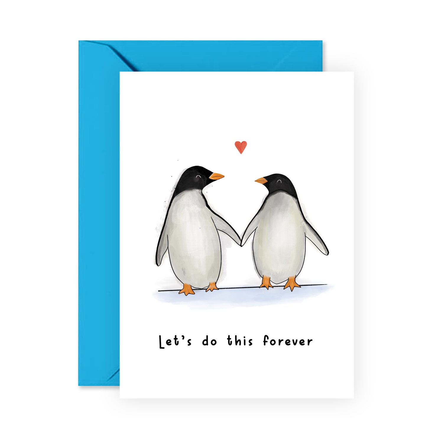 Penguin Anniversary Card - Let's Do This Forever - For Men Women Him Her