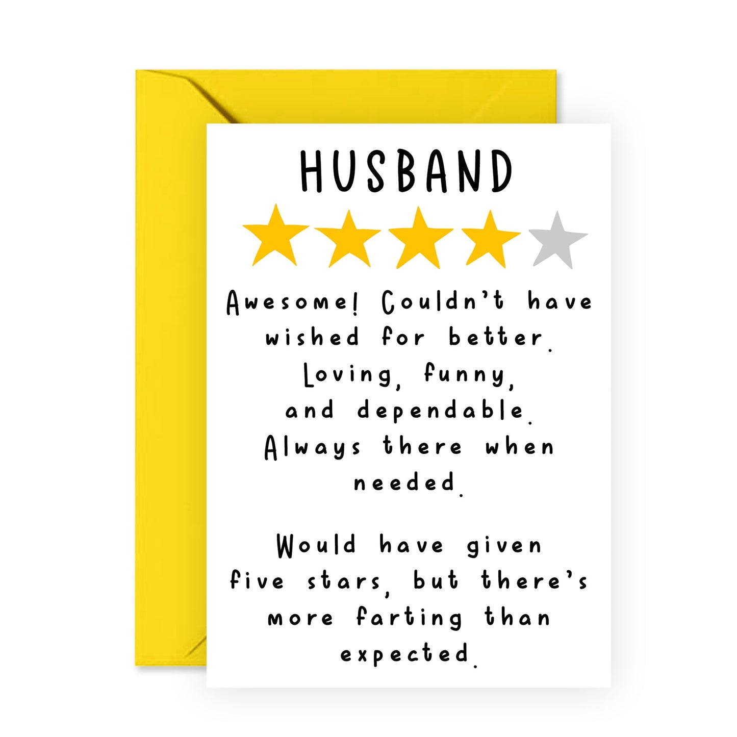 Funny Anniversary Card - Husband Review - For Men