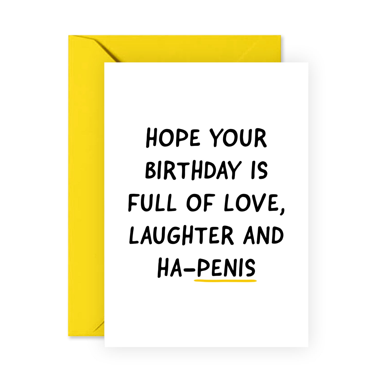Funny Birthday Card - Laughter and Ha-P*nis - For Women Her
