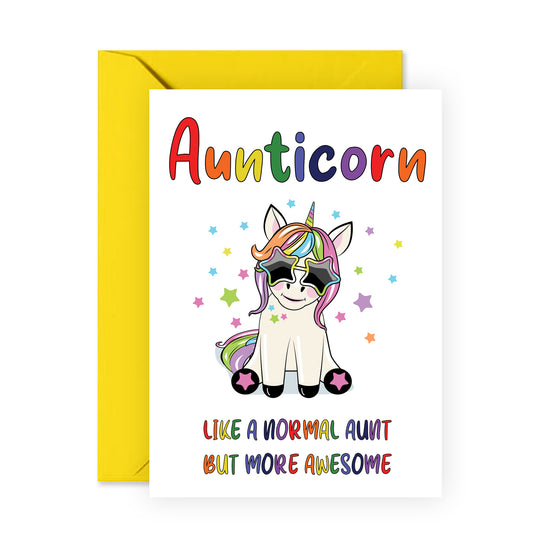 Aunt Birthday Card - Aunticorn - For Women