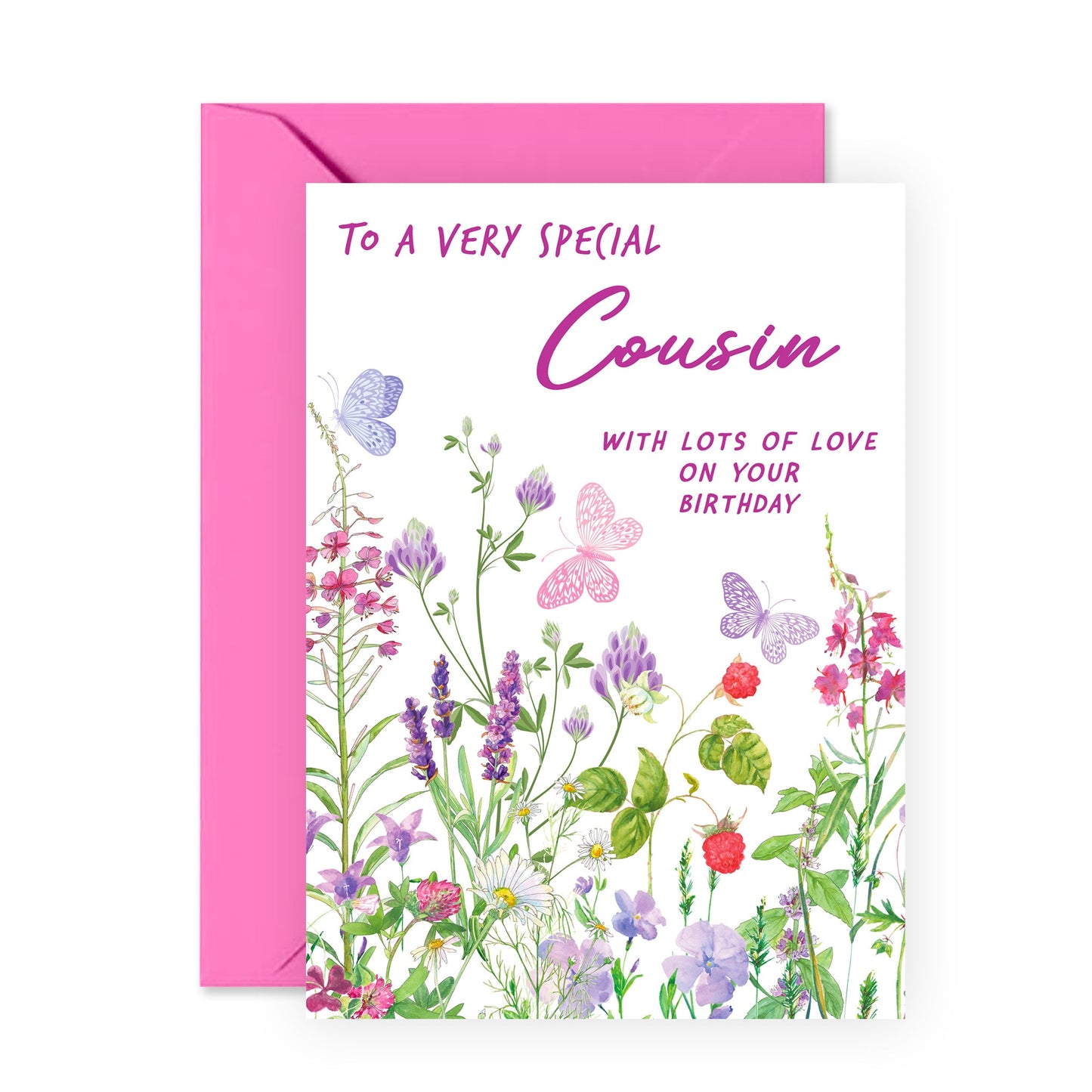 Sweet Birthday Card - To A Very Special Cousin - For Women Her Girls