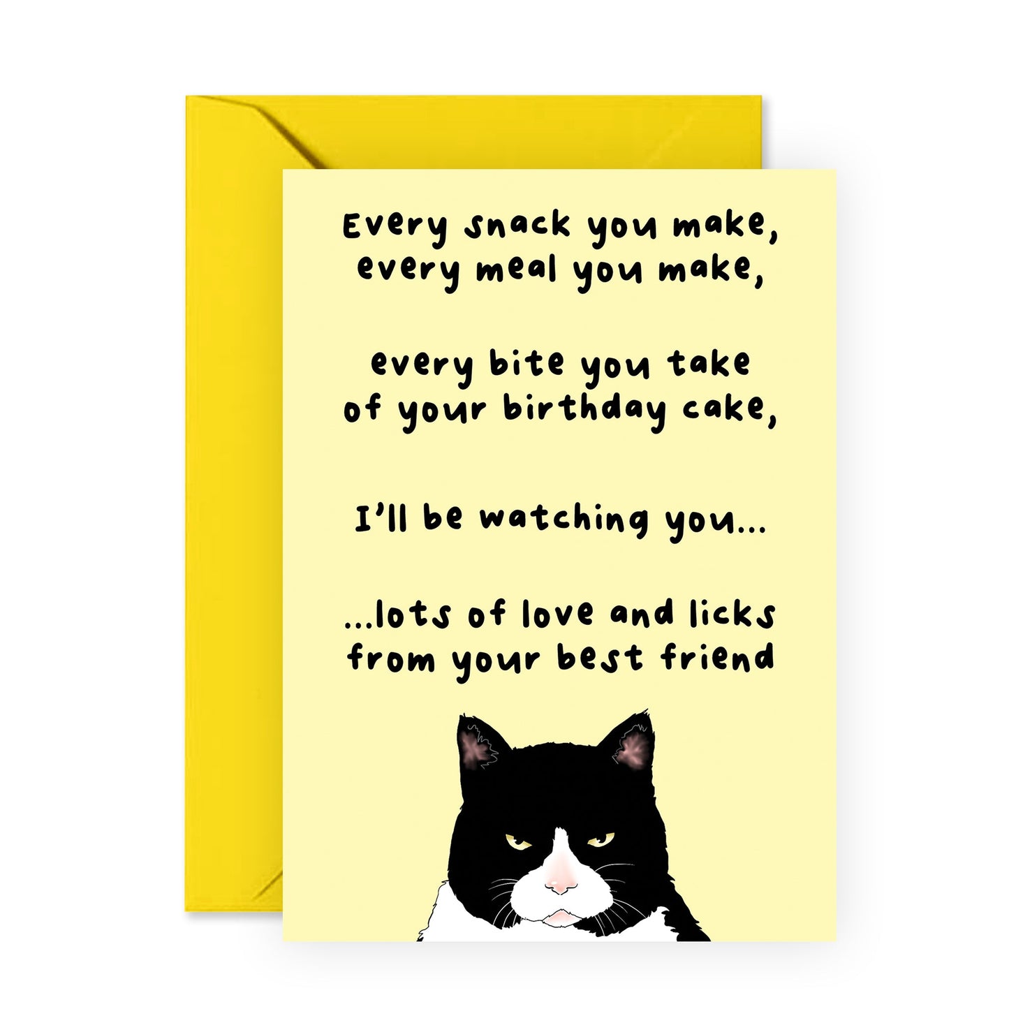 Cat Birthday Card - I'll Be Watching You - For Men Women