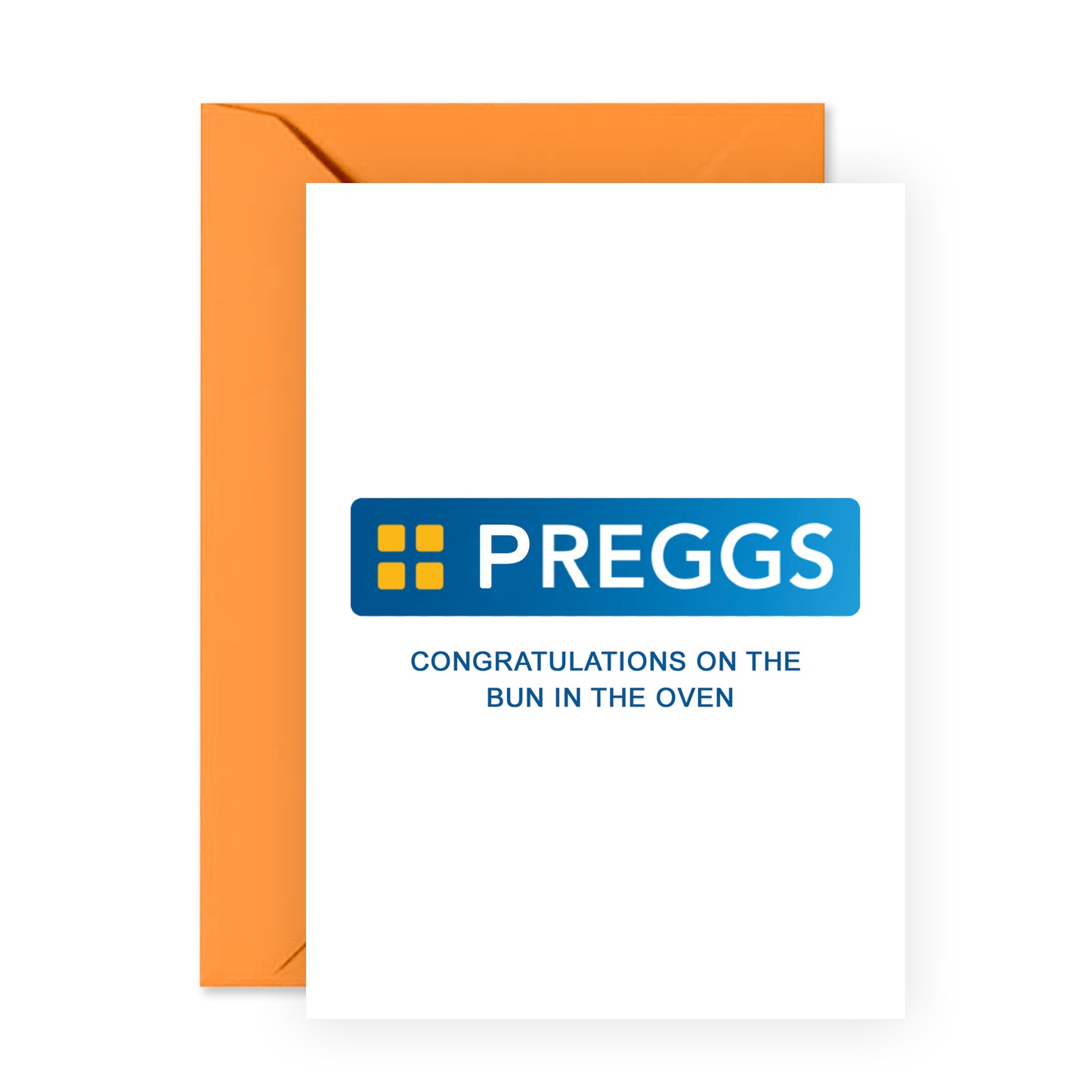 Funny Congratulations Card - Preggs - For Men Women