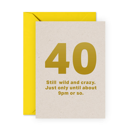 40th Birthday Card for Women - Forties Fortieth - Birthday Card Sister Brother Best Friend - Men Birthday Cards - Age 40 - Comes With Fun Stickers - Made In The UK