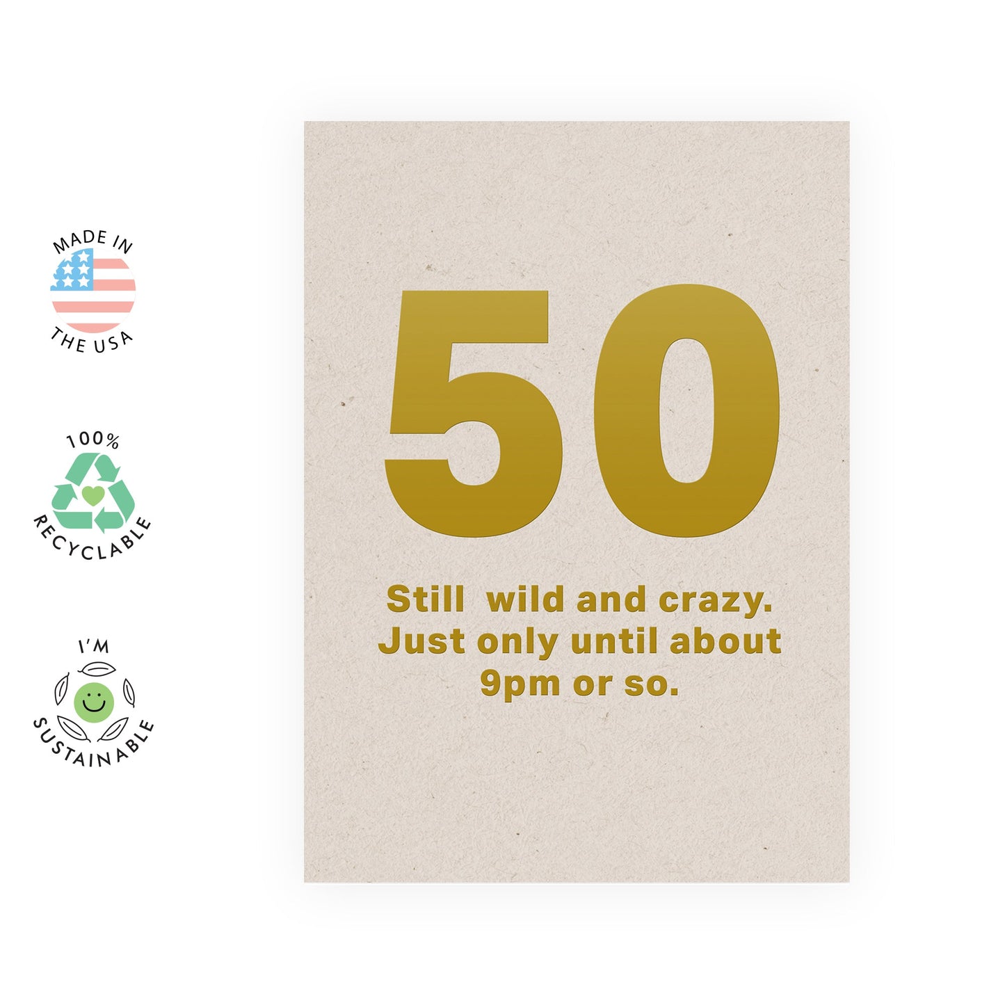 50th Birthday Cards For Men Women - Funny Birthday Cards For Her Him - Age 50 Fifty Fiftieth - Comes With Fun Stickers - Made In The UK