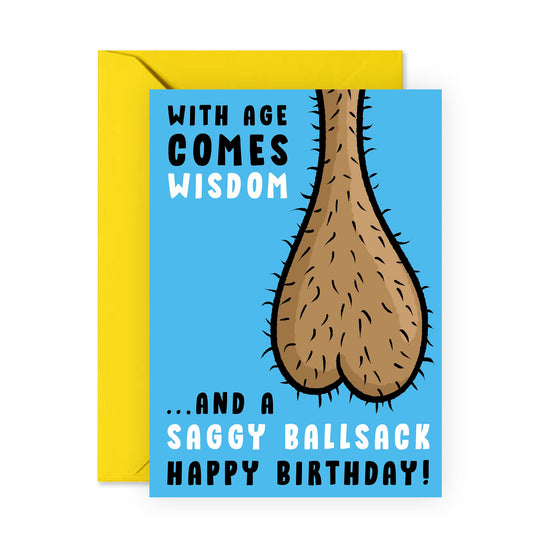 Funny Birthday Cards For Men - Male Birthday Card - Rude Gag - Hilarious Gifts For Him - For Husband Boyfriend Dad - Comes With Stickers