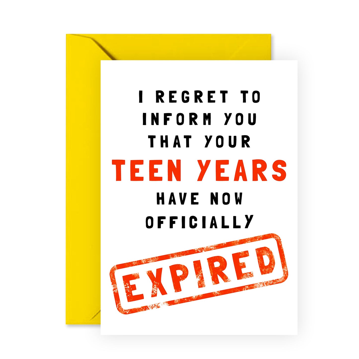 20th Birthday Card - Teen Years Have Expired - For Men Women Him Her