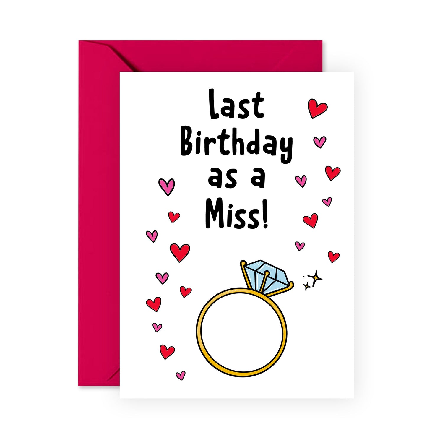 Sweet Birthday Card - Last Birthday As A Miss - For Women Fiancée
