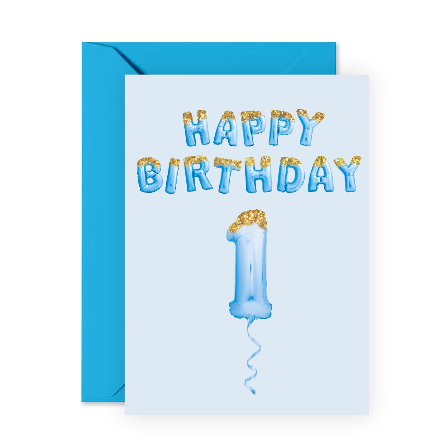1st Birthday Card - Happy Birthday One - For Kids Boys Him