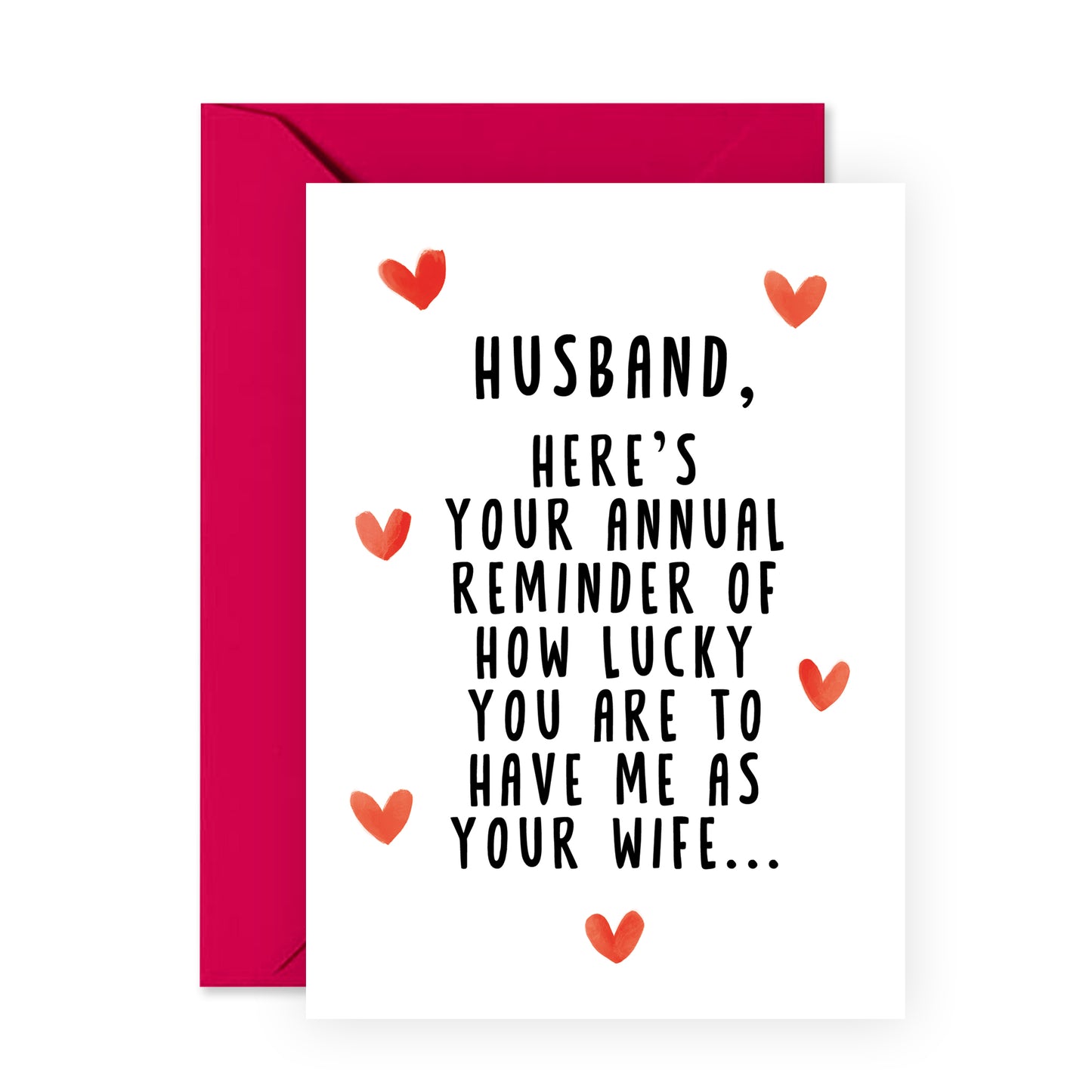 Funny Anniversary Card - Husband, Annual Reminder - For Men