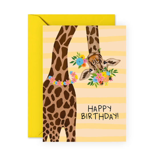 Birthday Cards For Women Funny - Sassy Adorable Giraffe - Birthday Card Sister Aunt Daughter Mom - Gifts For Her - Comes With Fun Stickers