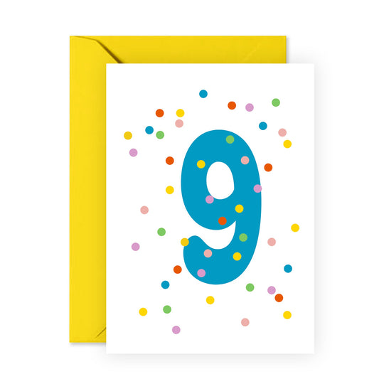 Happy Birthday Card For Daughter - 9th Birthday Cards For Girls - Boys Birthday Cards Age Nine - 9 Year Old Gifts For Son Granddaughter Nephew - Comes With Fun Stickers