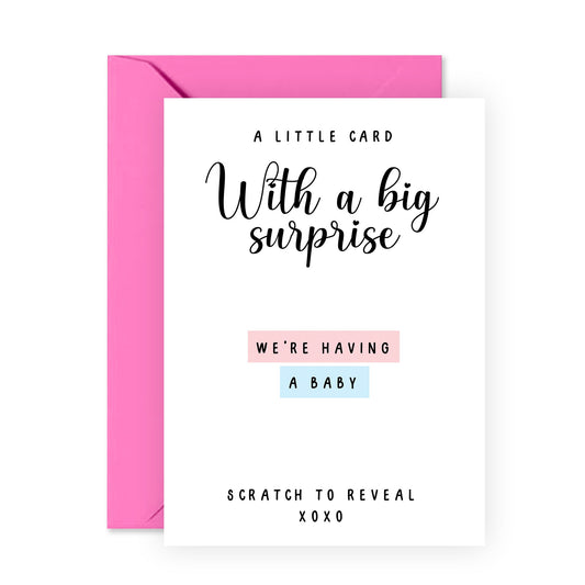 Baby Surprise Announcement Scratch Card - Pregnancy Announcement For Dad - Greeting Cards - Baby Reveal Ideas For Husband Grandparents - Comes With Fun Stickers