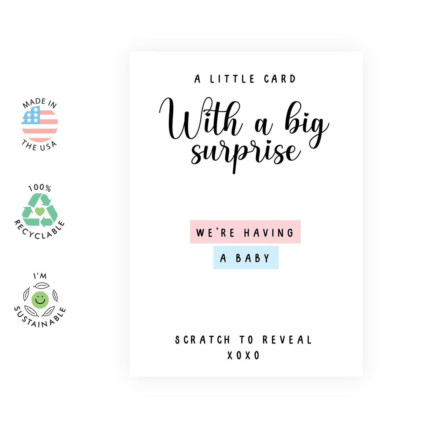 Baby Surprise Announcement Scratch Card - Pregnancy Announcement For Dad - Greeting Cards - Baby Reveal Ideas For Husband Grandparents - Comes With Fun Stickers
