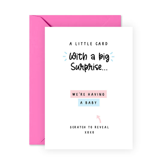 Pregnancy Announcements Cards - We're Having A Baby Reveal Gifts For Grandparents Uncle Aunt - Pregnancy Scratch Off Announcement - Surprise - Keepsake - Comes With Fun Stickers