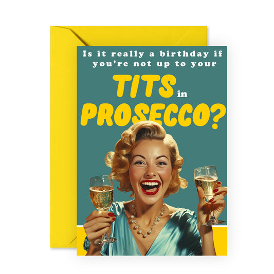 Female Birthday Card For Friends - Prosecco - Fabulous Birthday Cards For Women - Gifts For Best Friends Mom Sister Auntie - Comes With Fun Stickers