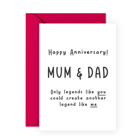 Wedding Anniversary Card Mom And Dad - Anniversary For Parents - Wedding Anniversary Card For Couple - Men Women - Comes With Stickers
