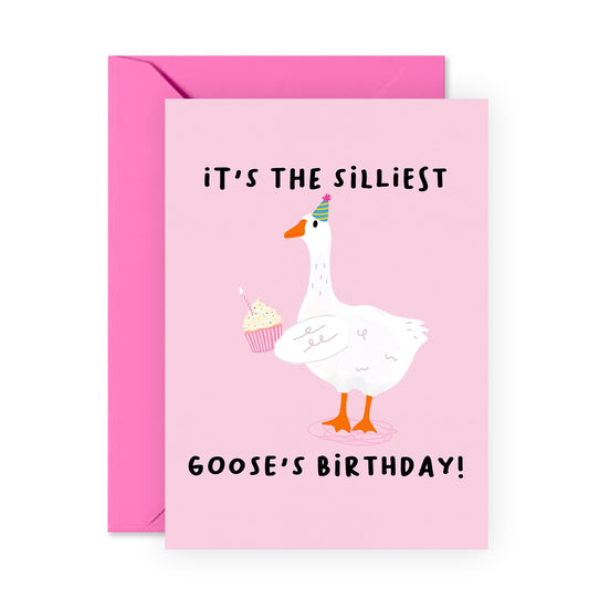 Hilarious Birthday Card For Girls - 'Silliest Goose Birthday' - Gifts for Sister, Bestie, BFF, Friends, Girlfriend, Colleagues - Silly Her - Comes with Fun Stickers