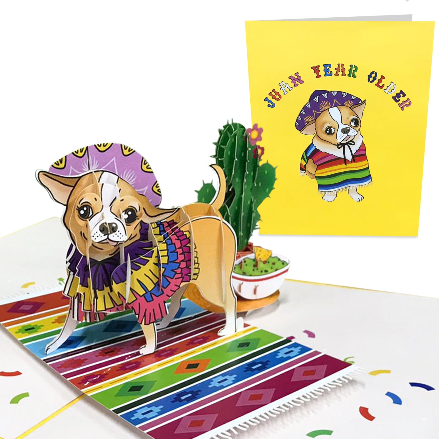 Juan Pop Up Birthday Card - Juan Year Older - For Men Women Boys Girls Him Her