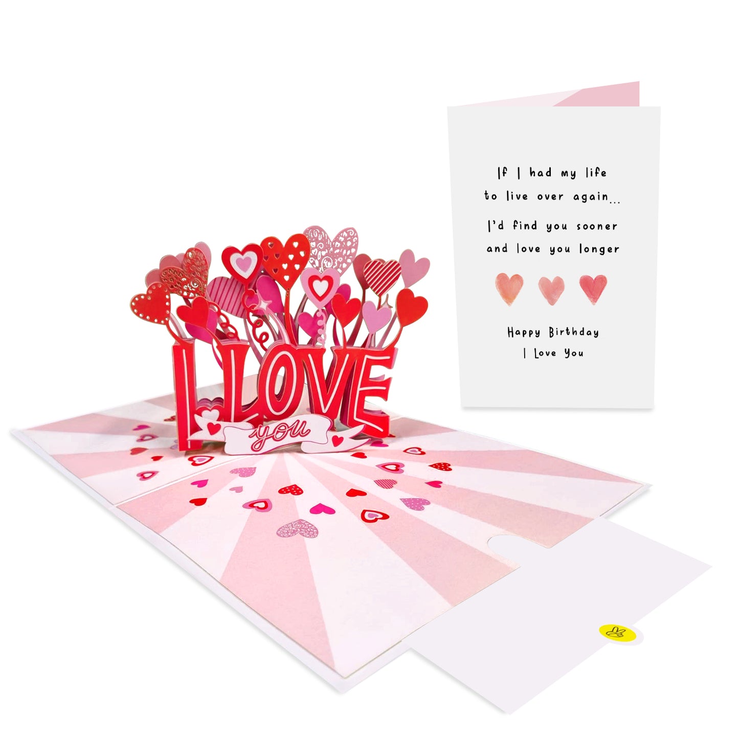 Cute Pop Up Card - Love You Longer - For Men Women Him Her
