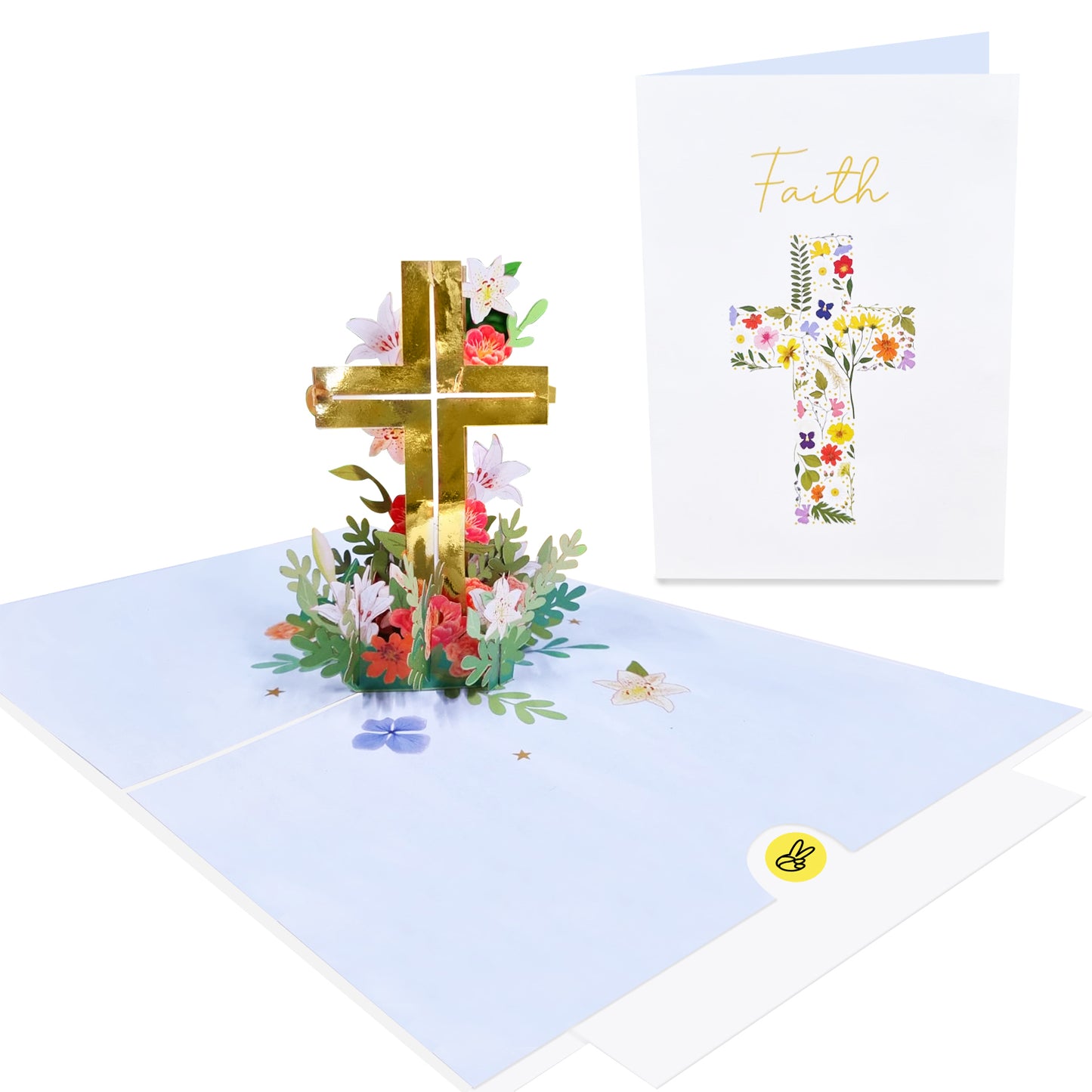 Sweet Pop Up Card - Faith Cross - For Men Women Him Her